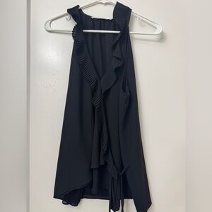 The Impeccable Pig Black Pleated Tank